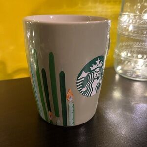 Starbucks Sage Green and white  2021 Mug with Green Candle Design